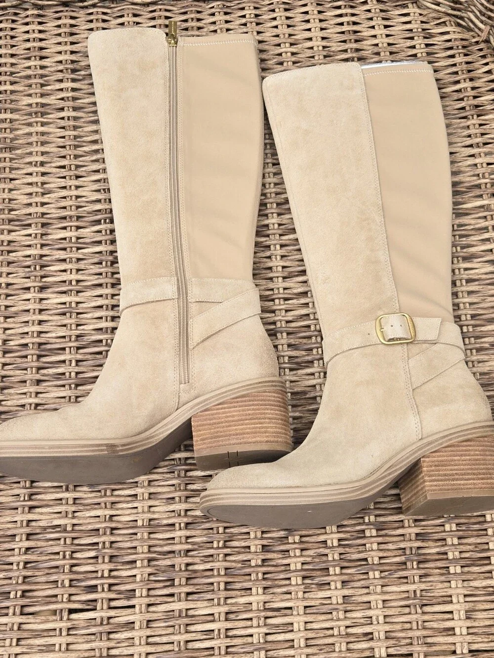 NWT Vince Camuto Leather Suede Medium Shaft Tall Boots - Vianah